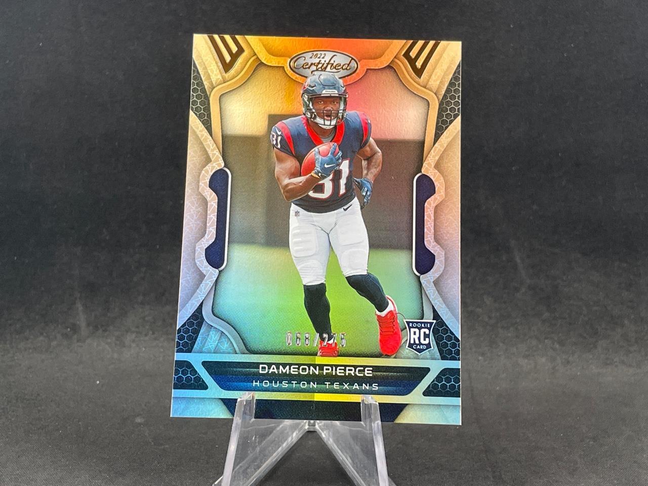 2022 PANINI CERTIFIED DAMEON PIERCE #125 ROOKIE MIRROR BRONZE PARALLEL 68/275
