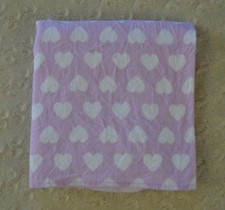 Gerber Purple White Heart Baby Blanket Flannel Receiving Lovey Security