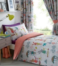 Kinder Kaninchen und Enten Pfütze Freunde Einzelbettdecke Quiltbezug Bettwäsche Set