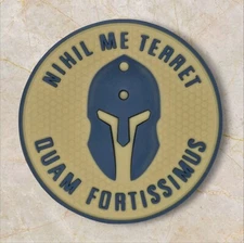 MOLON LABE NIHIL ME TERRET SPARTAN ARMY TACTICAL DESERT 3D PVC HOOK PATCH