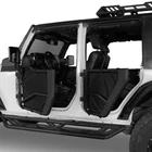 Fit 07-18 Jeep Wrangler JK 4 Doors Steel Front & Rear Tube Half Doors w/Skins