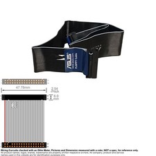 Cable Floppy FDD 3.5" Flat Ribbon 34 Pin 1 Drive 19 inch 19" Black ASUS Comax