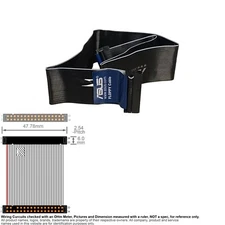 Cable Floppy FDD 3.5" Flat Ribbon 34 Pin 1 Drive 19 inch 19" Black ASUS Comax