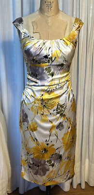 maggy london stretch satin sheath dress Maggy London Stretch Satin Sheath Dress ( size 6)
