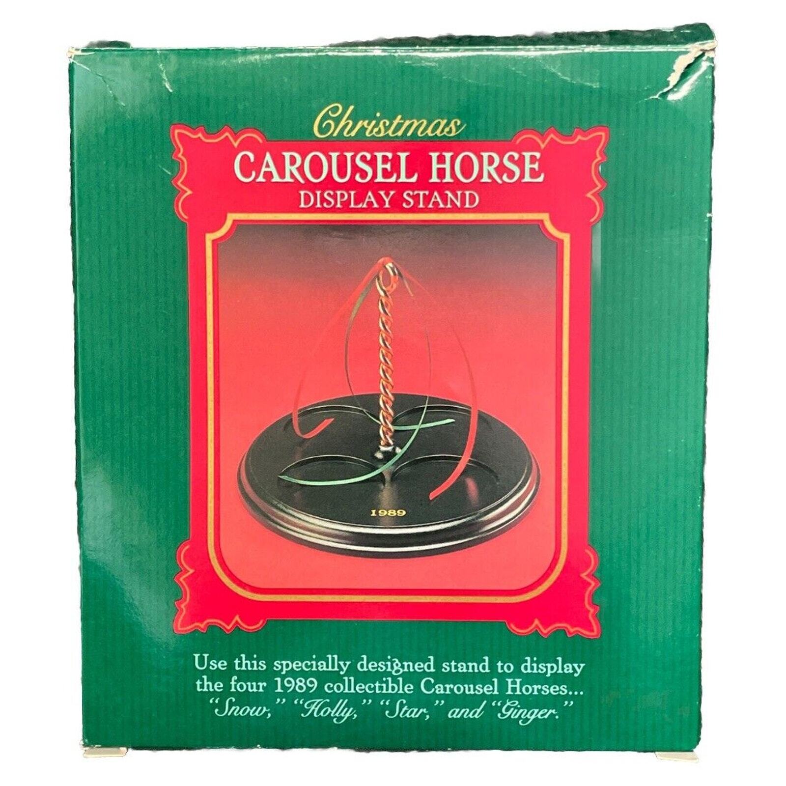 Christmas Carousel Horse Display Stand 1989 Hallmark