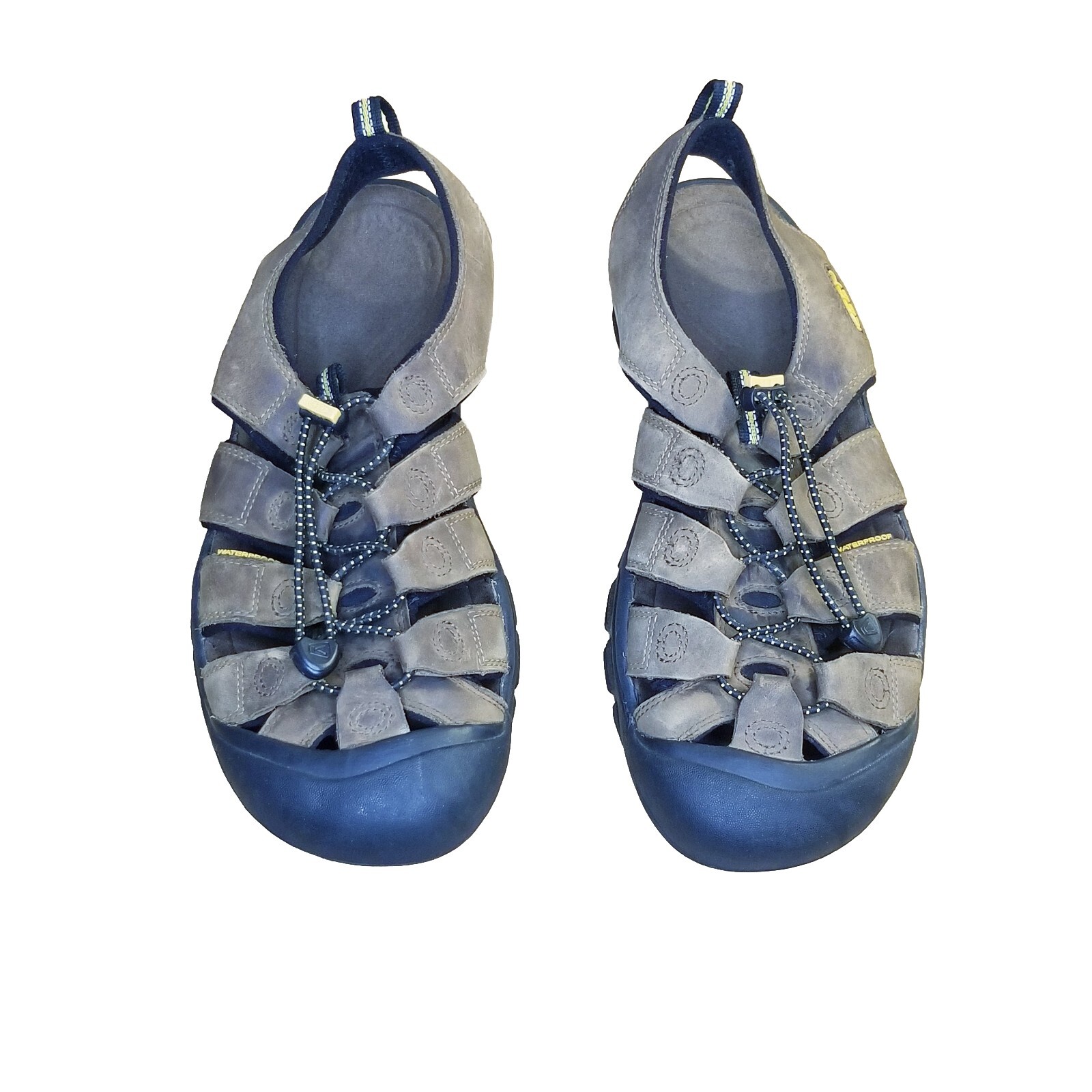 Sandali Keen Newport uomo taglia 12 pelle marrone escursionismo cinch cravatta 1001870