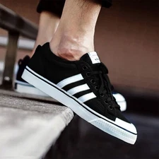 Adidas Originals Nizza Men’s Athletic Shoe Black Sneaker Trainers Footwear #332