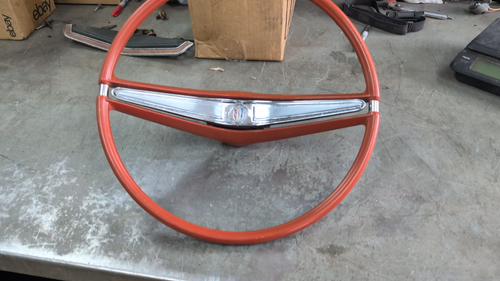 1963 1964 Buick Steering Wheel Wildcat Electra Lesabre Invicta Red - Video 1 von 1