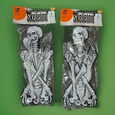 Vtg Paper Magic Group Halloween Skeleton Jointed 28  Nite-Glow DieCut Sealed ~ 2