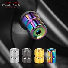 4pcs Universal Car Tire Valve Stem Caps Stainless Steel Dust Cover Waterproof