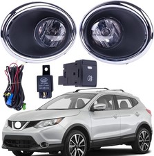 One Set Fog Light Lamps Compatible with Nissan Rogue Sport 2017-2019 with Covers