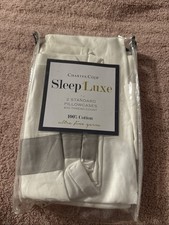 Charter Club Sleep Luxe Standard Pillowcases 800 White/silver