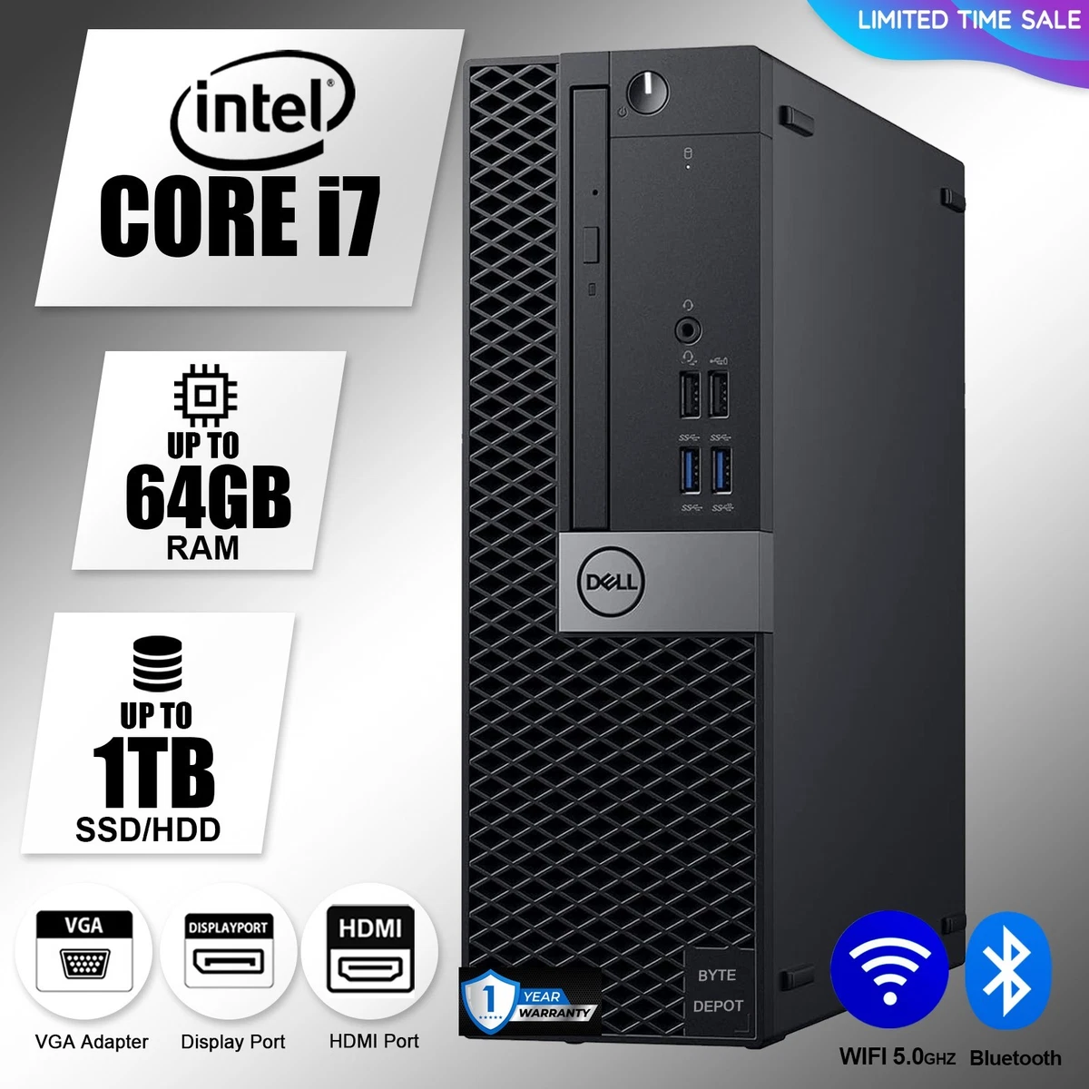 Intel Core i7 6th Gen. PC Desktops & All-In-One Computers for sale