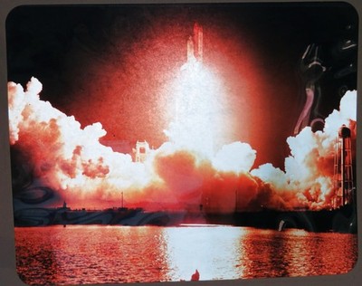 Photo Transparency Rockwell Int 8x10'' Space Shuttle Launch NASA Free Ship
