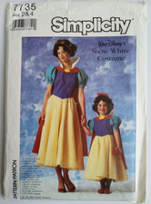 Vintage 7735 Simplicity Disney Snow White Costume Sewing Pattern Size 2 4