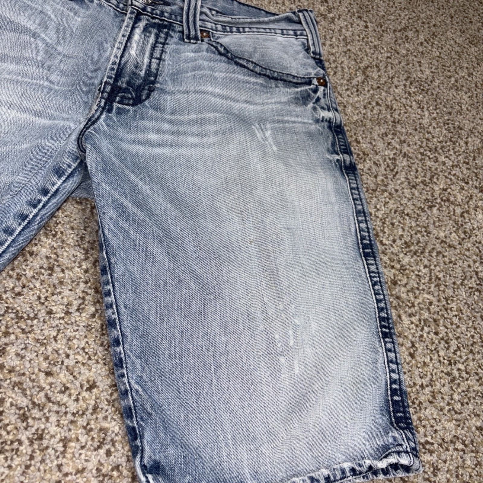 Big Star Pioneer Boot Cutoff Jean Shorts Men’s 33x22 Distressed Read Description - View 3
