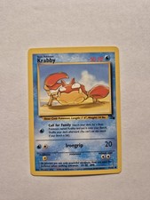Pokémon Krabby Fossil 1st Edition 51/62 50 HP Irongrip 20 Common Regular
