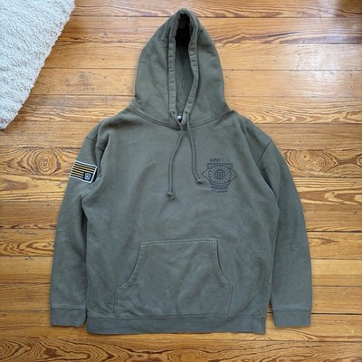 90 s Vintage Kink BMX Biking Logo Hoodie New York Biking MidSchool L Flag Patch
