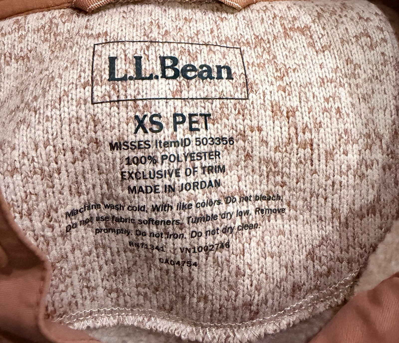 LL Bean 1/4 Button Pull Over Jacket Sweater Fleece Womens XS Petite Rarely Worn image 3