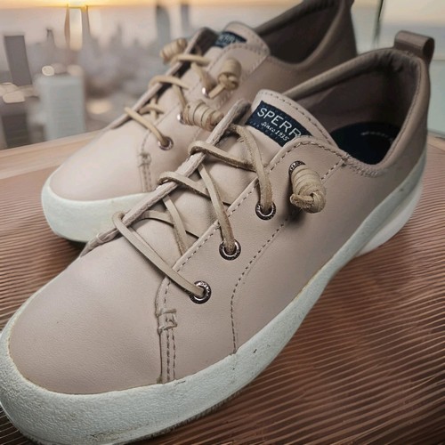 Sperry Top Sider Crest Sneaker Women 10M Pink Leather STS82372 Soft Barbie[7A - Afbeelding 2 van 15