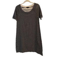 J.Crew Collection Size Medium Cotton Stretch Black and White Geometric Dress