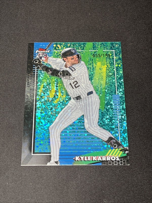 2026 Topps Finest #87 Kyle Karros RC Aqua Mini Diamonds 055/199 Colorado
