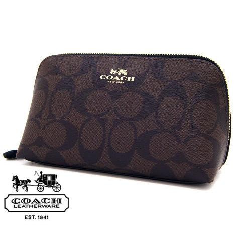 コーチ COACH F53385 ポーチ Sig Pvc Cosm Cse 1… Coach Authentic Women Bag Signature PVC Canvas Cosmetic Case