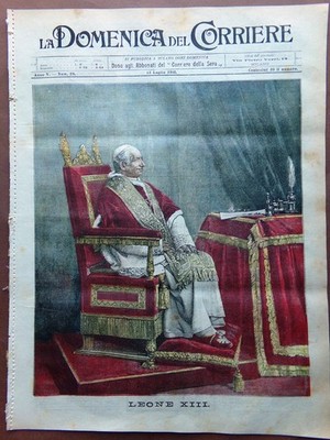 La Domenica del Corriere 12 July 1903 Pope Leo XIII Tower of the Greek Belgrade