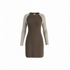 UpWest Brown and Cream Knit Midi Dress