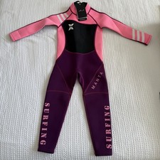 Youth Girls Dive And Sail Neoprene kids wetsuit size Large Pink Purple Surf
