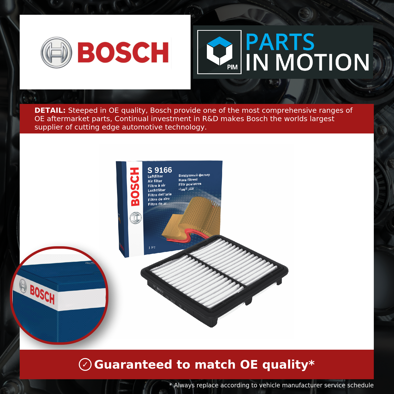 ✅Fits BOSCH 1 987 429 166 Air filter 1 987 429 166 Air filter (Cartr ⭐UK Seller⭐ - Image 2