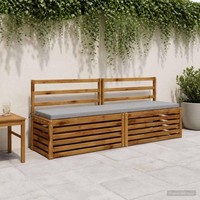 Bankkissen Soest 100 % Polyester Grau 170 X 40 X 5 Cm