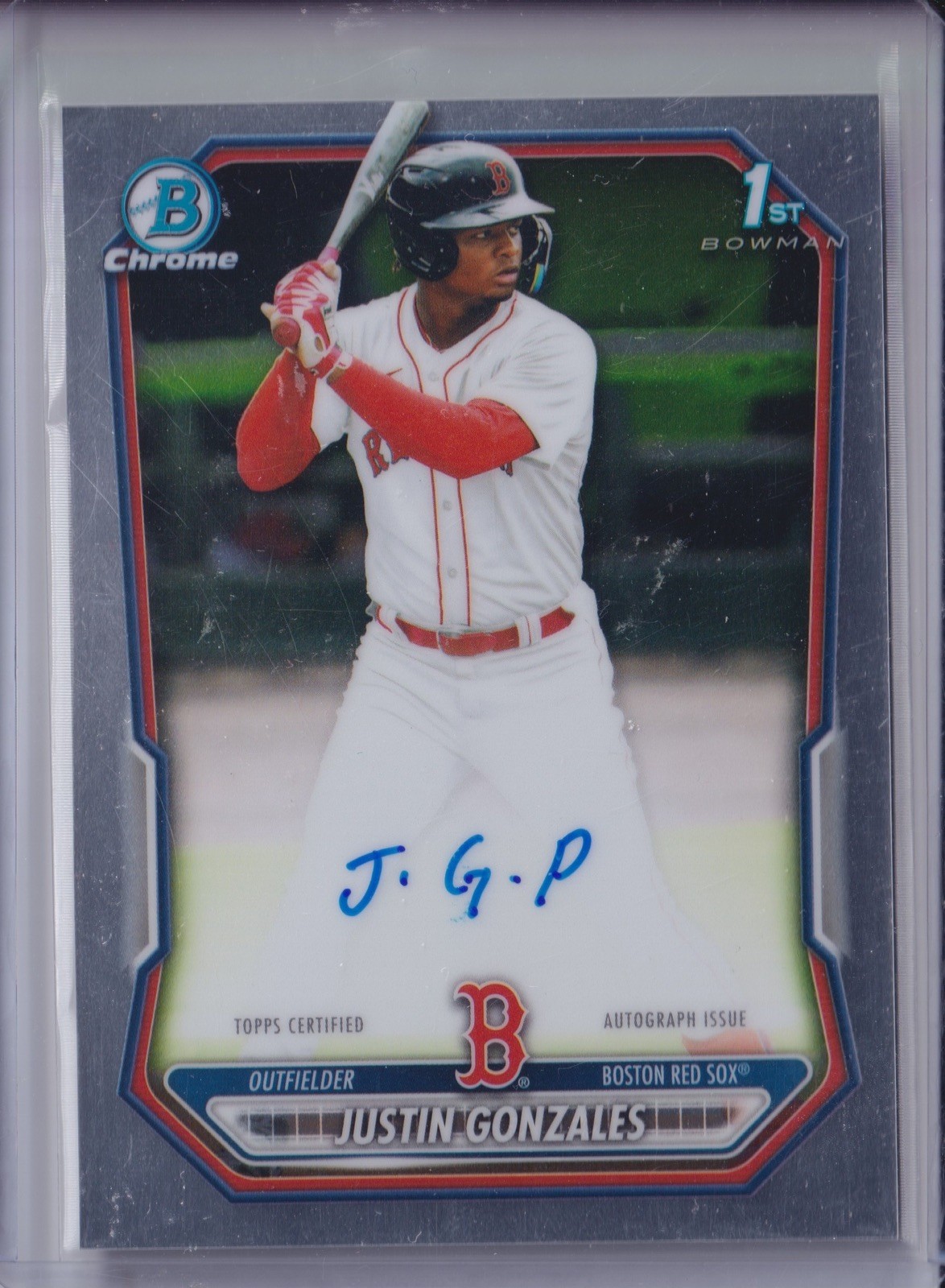 2026 Bowman Chrome Justin Gonzales Autograph 1st Red Sox Auto QTY Avail! view 7