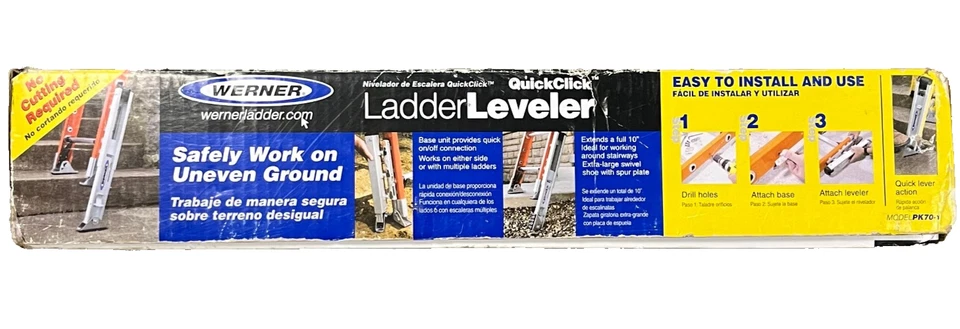 Nivelador de escalera Werner PK70-1 con accesorios de unidad de 2 bases Foto 2 de 4