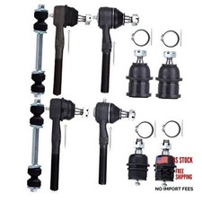 10pcs 4WD Front Suspension Kit Inner Outer Tie Rod End Sway Bar Link Lower