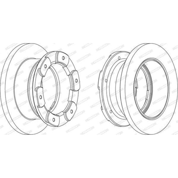 Ferodo 2X Bremsscheibe Hinten Ø305Mm Voll FüR Iveco Daily Iii Kasten/Kombi-image