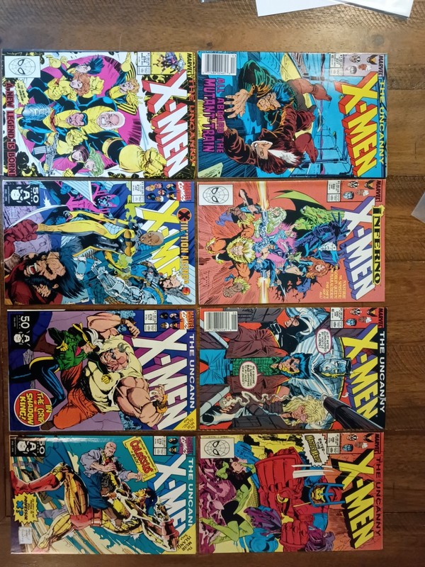 Uncanny X-Men Lot Of 8 Marvel Comics Claremont 80s Copper Age X-Men