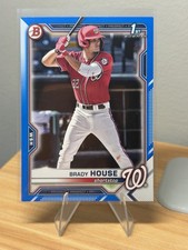 Brady House 2021 Bowman Draft 1st True Blue Parallel  /150 #BD-186 Nationals