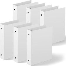 6 Pcs Mini 3 Ring Binders Plastic 1.5'' Binder, Fits 5.5 x 8.5 Paper Holds Capac