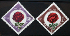 HUNGARY 1959 May Day: Flowers Roses. Set of 3. Fine USED CTO. SG1562/1563.