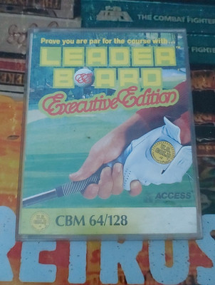 Leaderboard Executive Ed (US Gold 1987) Commodore 64 (Tape, Box, Manual) 8-bit