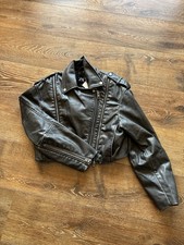 Zara Giacca Biker Donna Ecopelle Nera Tg S Usata Buone Condizioni