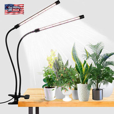 Gooingtop LED Grow Light,6000K Full Spectrum Clip Plant Growing Lamp with White