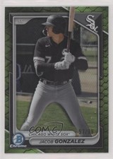2024 Bowman Chrome Prospects Green Reptilian Refractor 57/99 Jacob Gonzalez 1i45