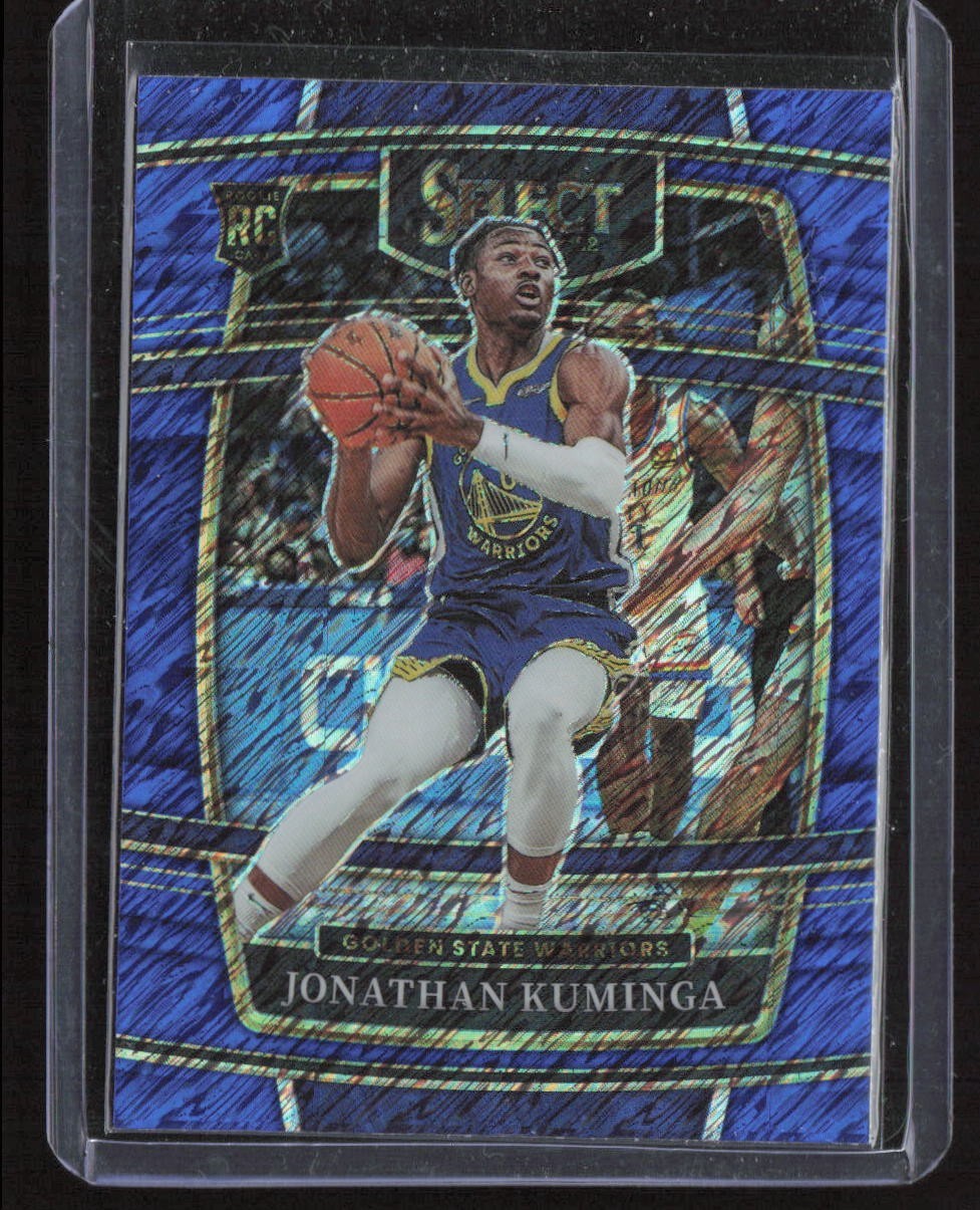 2021-22 Panini Select - Concourse Jonathan Kuminga #28 Blue Shimmer Prizm (RC)