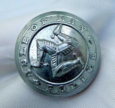 OLD, OBSOLETE 1911-35 BRITISH POLICE BUTTON ISLE OF MAN CONSTABULARY, TRISKELION