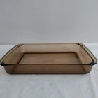 Vintage Pyrex 233-N Amber Brown Glass Baking Pan Casserole Dish 13"x 9”x 2” 3QT