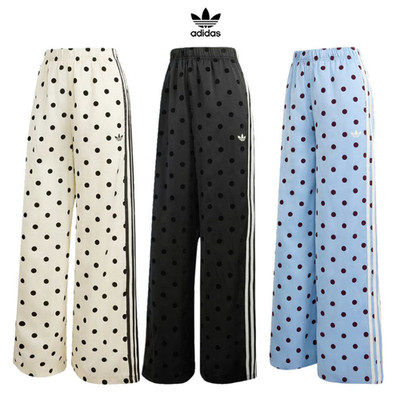 NWT adidas Originals Satin Polka Dot Wide Leg Pants Women AsiaFit 3Colors