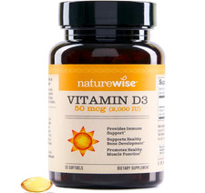 NatureWise Vitamin D3 2000iu 50 mcg 30-Day Supply for 30 Count Pack of 1