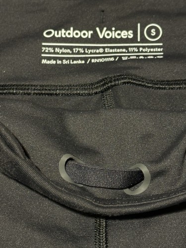 Outdoor Voices Damen Freizeit Biker Shorts schwarz hohe Taille Aufwärmen Größe: Small - Bild 3 von 5